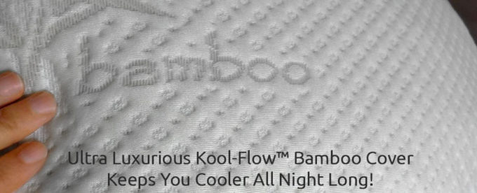 Ultra luxurious Kool-Flow(tm) Bamboo Cover Keeps You Cooler All Night Long!